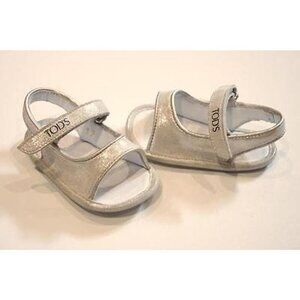TOD's JUNIOR Baby Girl Logo SANDAL Shoe GLITTER Scarpa 6 months MADE IN ITALY